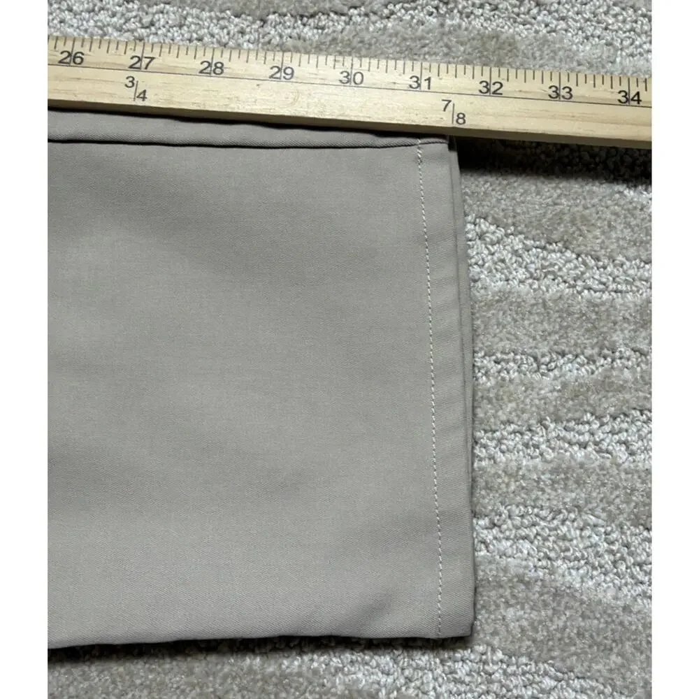 Peter Millar Performance Golf Pants Chino Men's 38X32 Flat Front Beige Khaki
